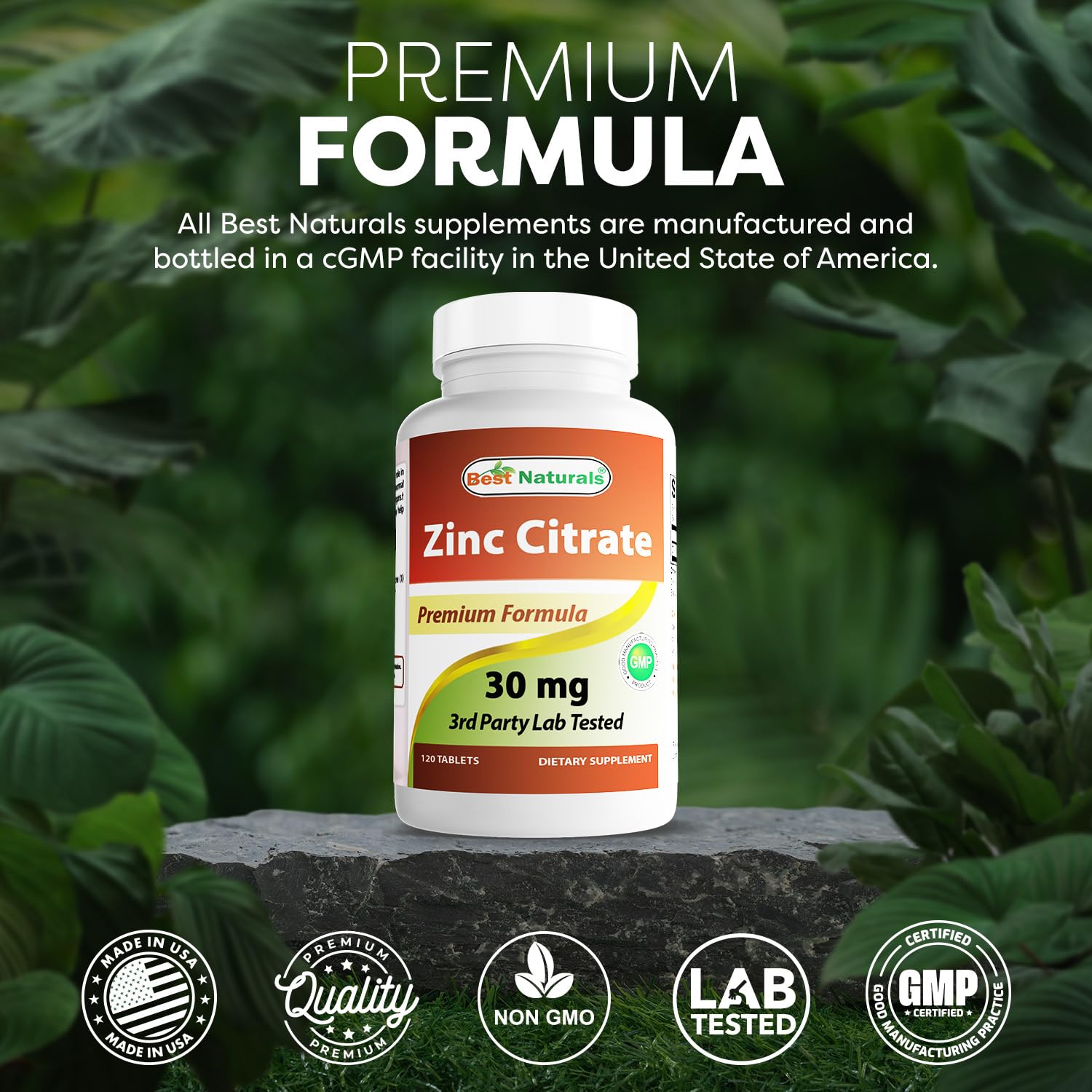 Daily routine setup with Best Naturals Zinc 30mg Citrate for easy supplementation.