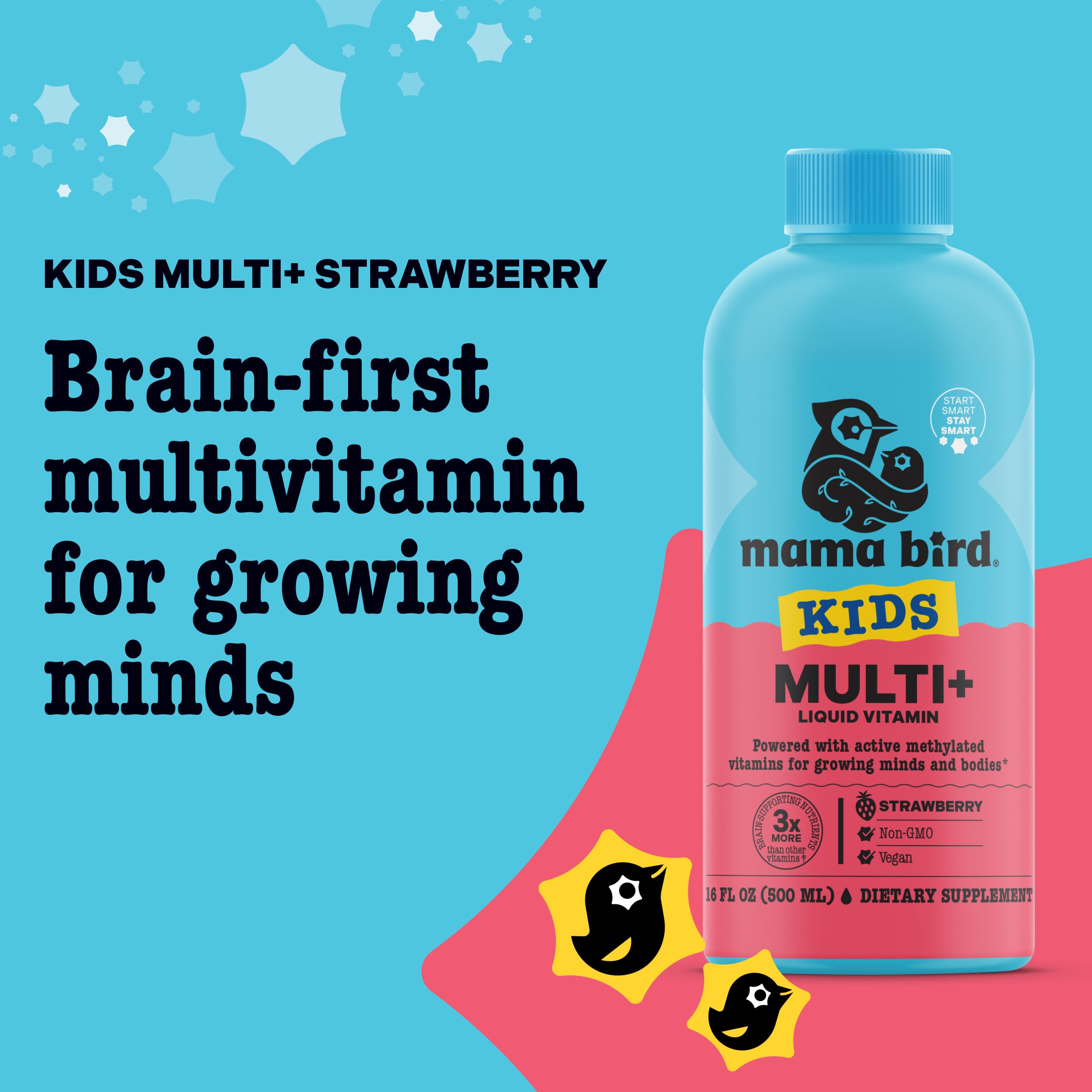 Best Nest Wellness Kids Multivitamin close-up bottle highlighting organic ingredients for growing bodies