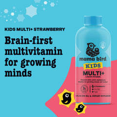 Best Nest Wellness Kids Multivitamin close-up bottle highlighting organic ingredients for growing bodies