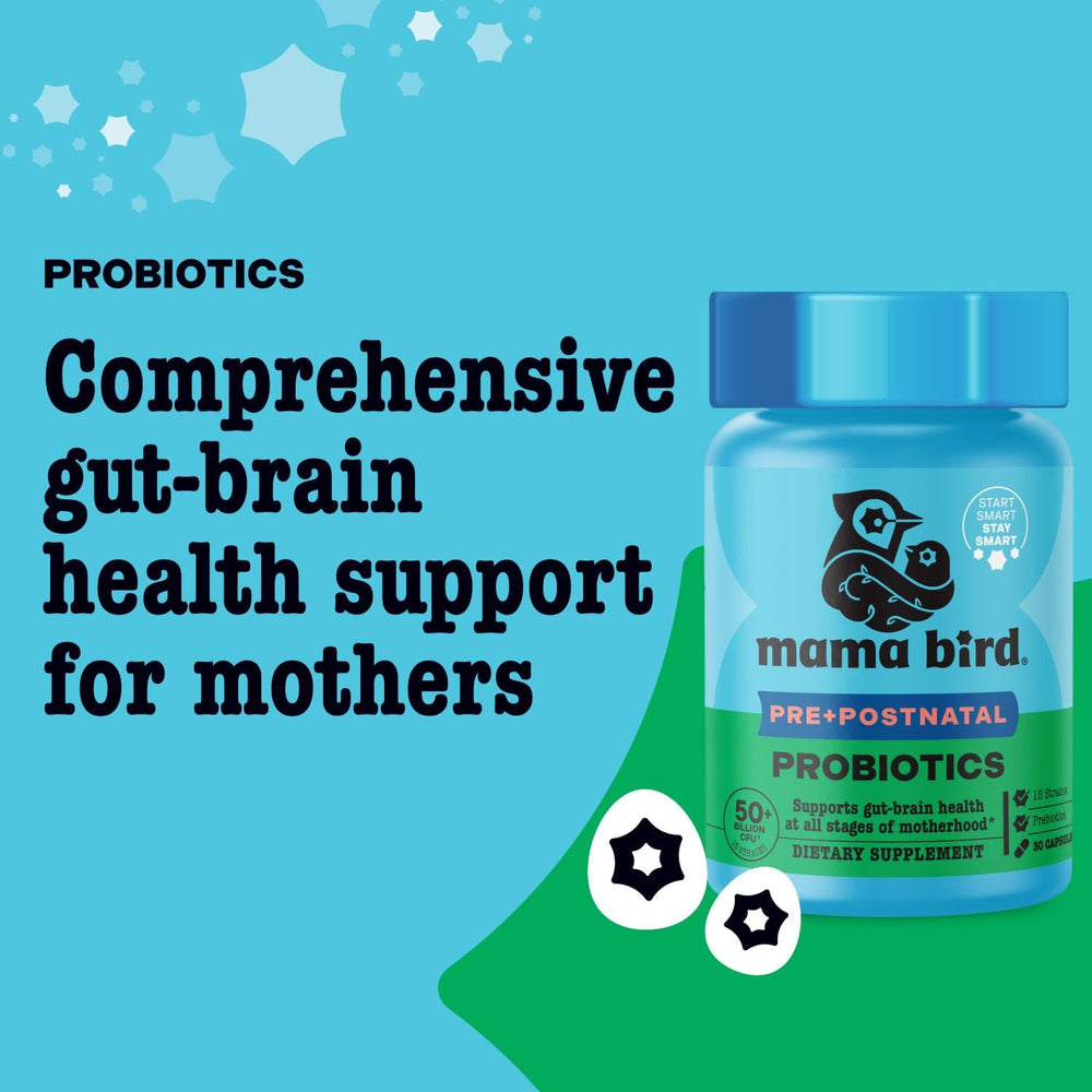 Best Nest Wellness Mama Bird Probiotics bottle with multi-strain formula for digestive balance