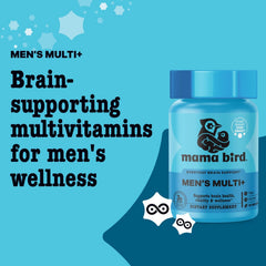 Best Nest Wellness Men's Multi Plus label detail showing brain and energy support ingredients