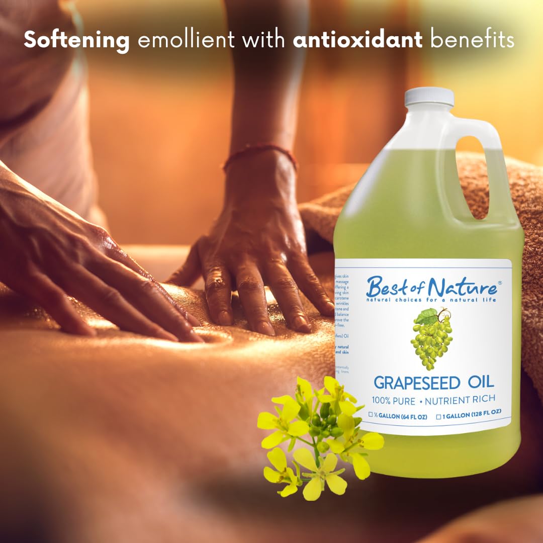 Best of Nature Grapeseed Oil bottle is spill-free and travel-friendly