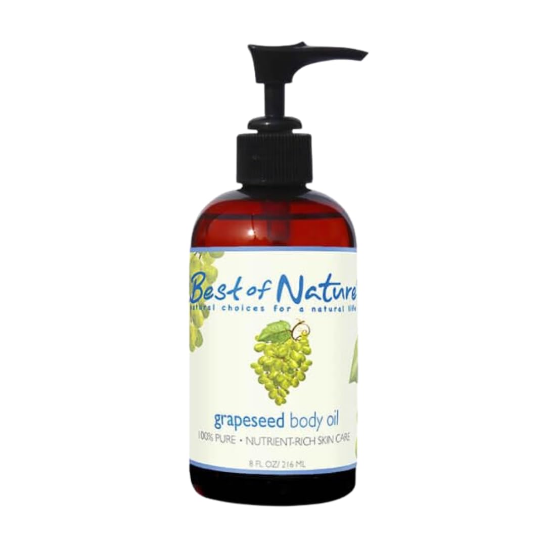 Best of Nature Grapeseed Oil bottle pour for easy application