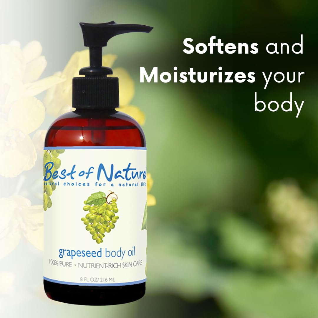 Best of Nature Grapeseed Oil used for hair treatment and shine