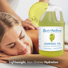 Best of Nature Grapeseed Oil texture shows lightweight, fast absorption