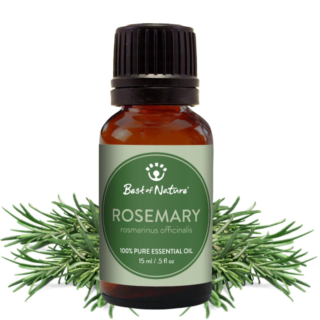 Best of Nature rosemary essential oil diffuser aroma promotes a fresh, herbaceous scent for calming spaces.