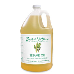 Best of Nature sesame oil bottle in 128oz gallon for deep moisture