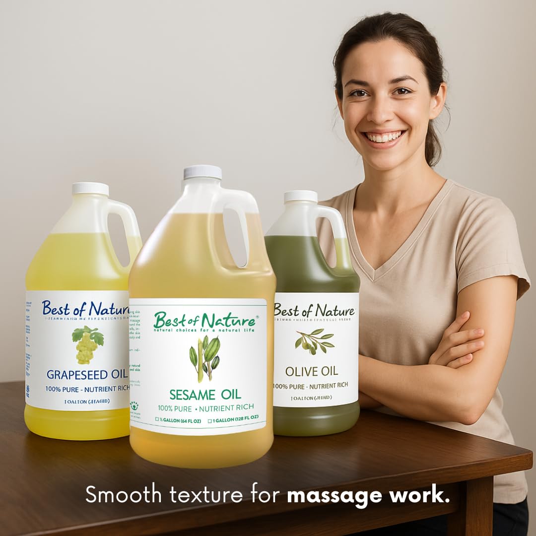 Best of Nature sesame oil for hair care, helps condition and shine.