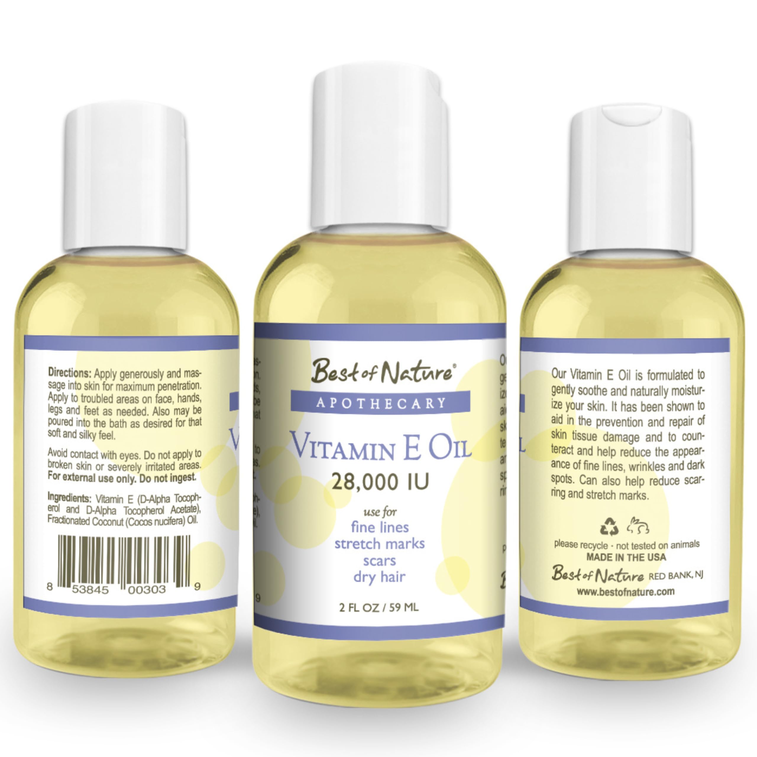 Best of Nature Vitamin E Oil damage repair formula in action.