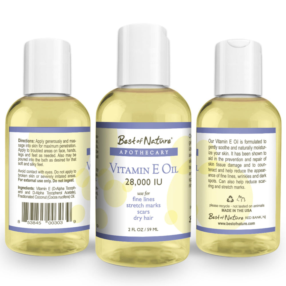 Best of Nature Vitamin E Oil damage repair formula in action.