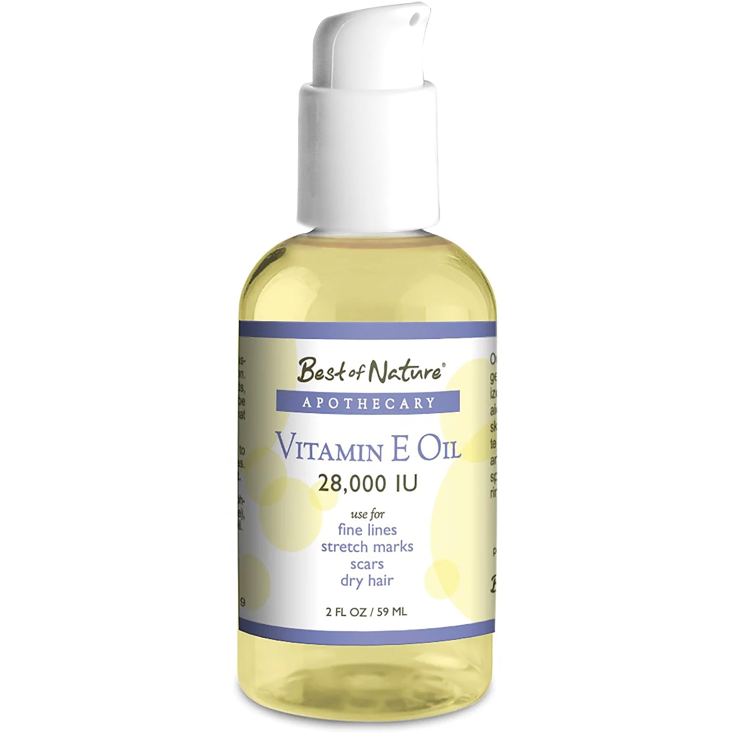 Best of Nature Vitamin E Oil dropper design for easy use.