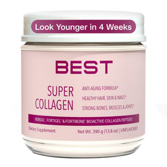 BEST Supplements VERISOL bottle pour showing an easy daily collagen ritual for skin and joints