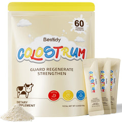 Bestidy Colostrum powder supports gut comfort with IGG-rich nutrients.