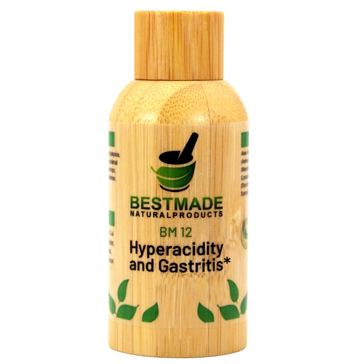 Bestmade BM12 bottle with dropper for gentle digestive support.