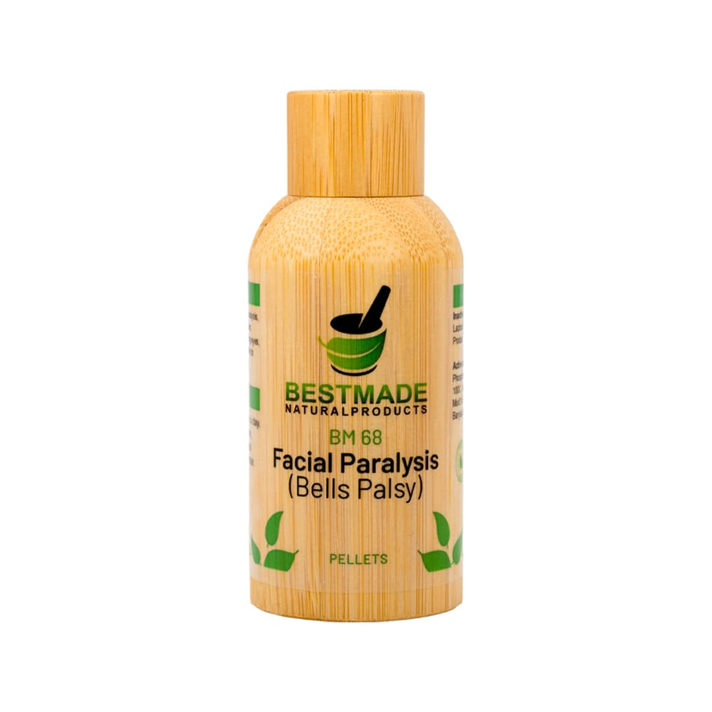 Bestmade BM68 facial paralysis bottle front showing a natural formula for daily use.