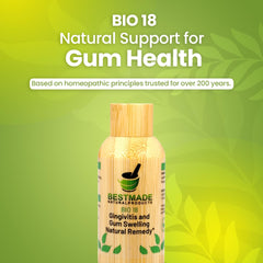 Bestmade Gingivitis Remedy tablets close-up highlighting mineral salts for gum care.