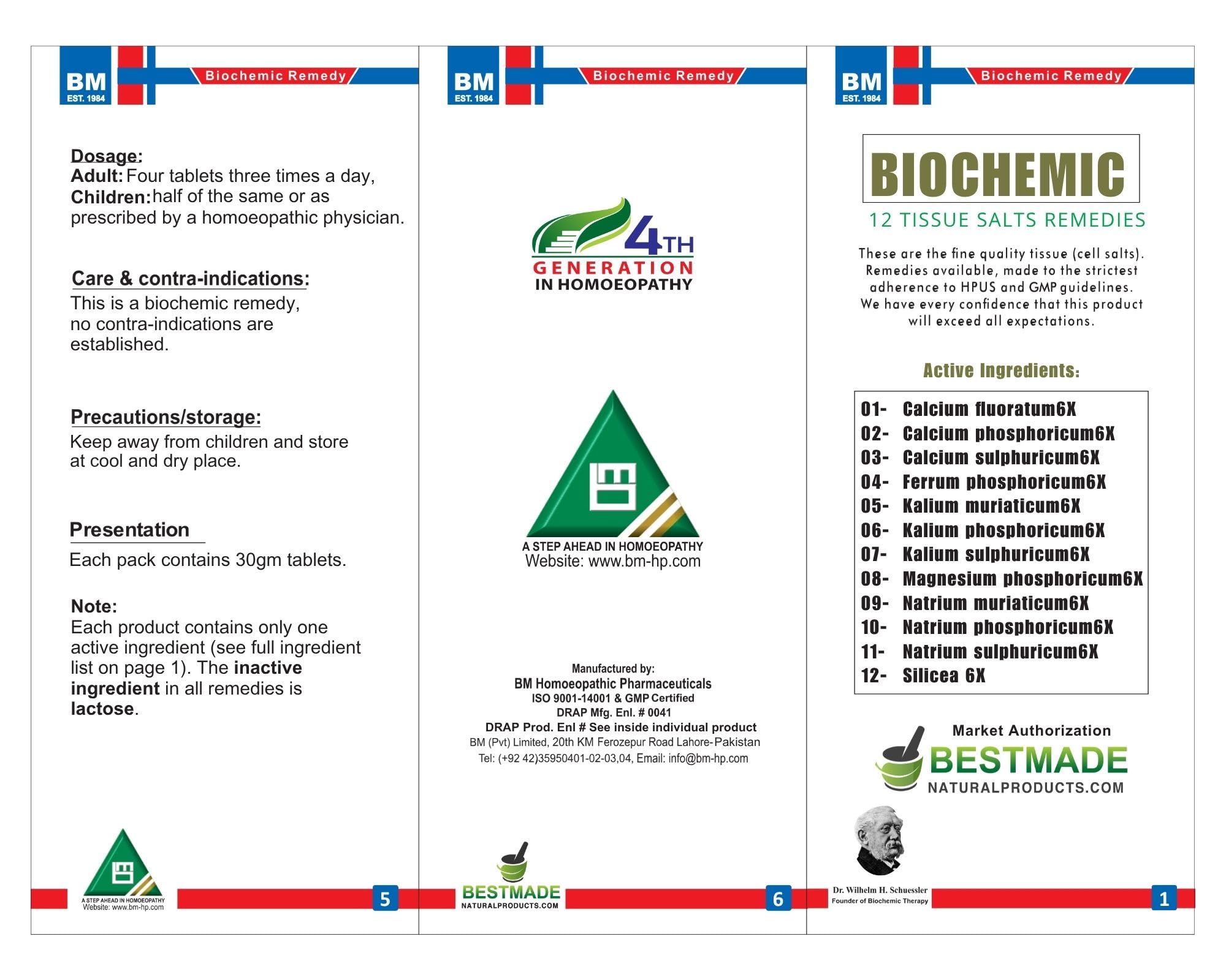 Close view of Bestmade remedy chart used for selection guidance