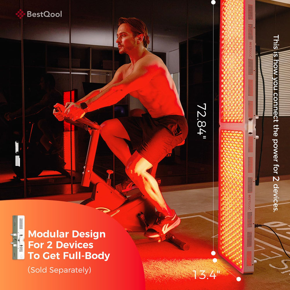 Bestqool Pro300 full-body wall setup illustrates scalable home therapy