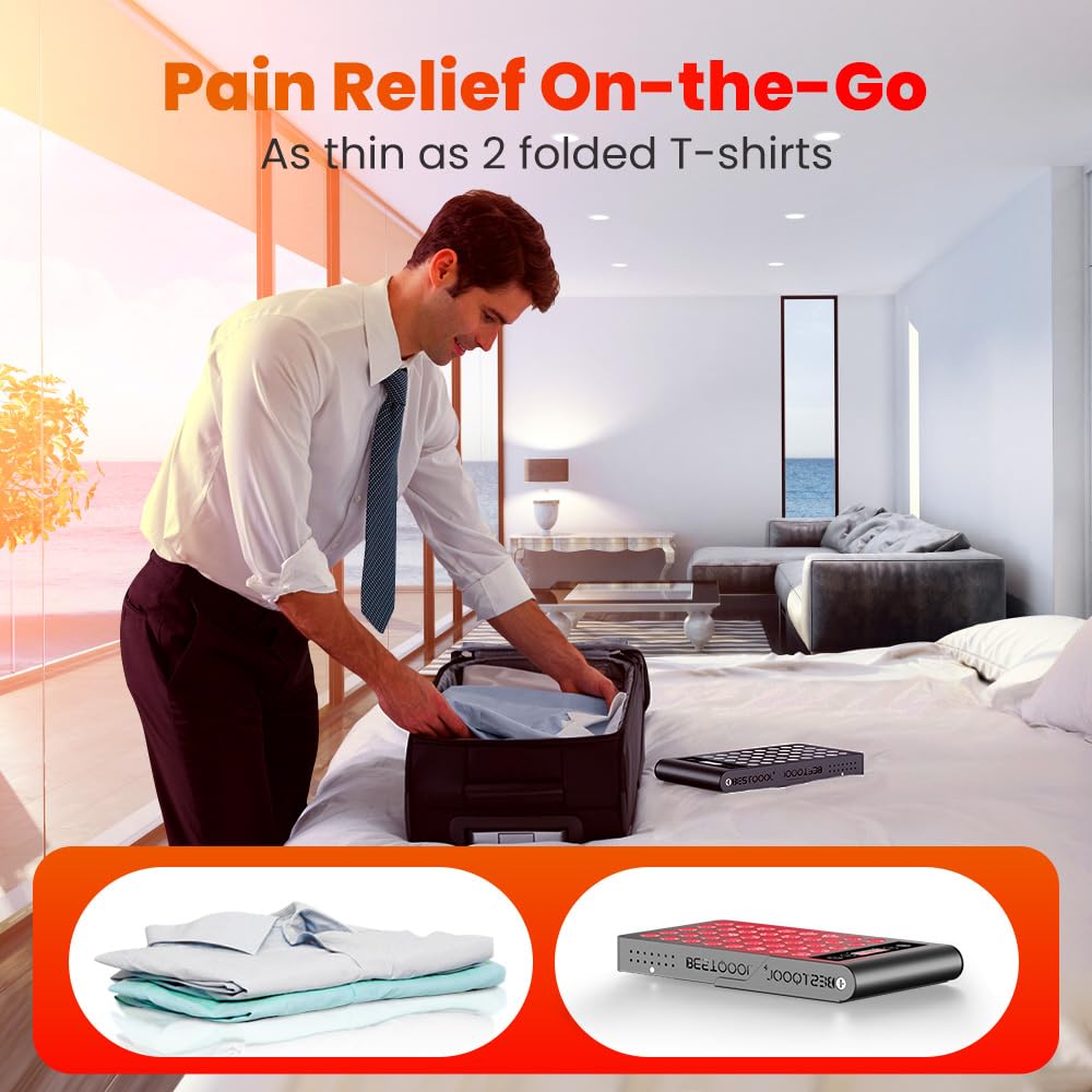 BestQool red light panel portable for gym bag travel