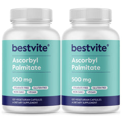 Bestvite Ascorbyl Palmitate 500 mg bottle shown for daily antioxidant support.