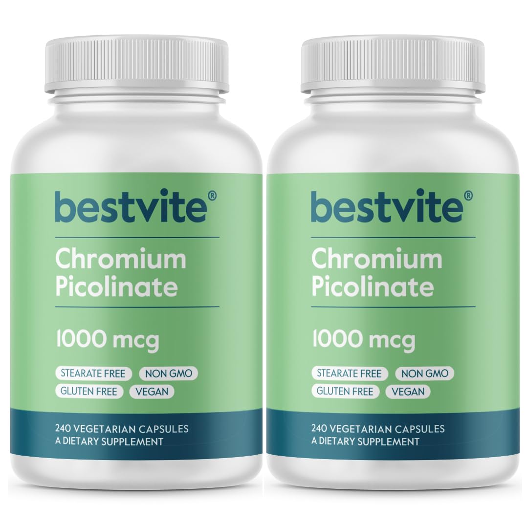Bestvite Chromium Picolinate bottle front view for daily metabolic support.
