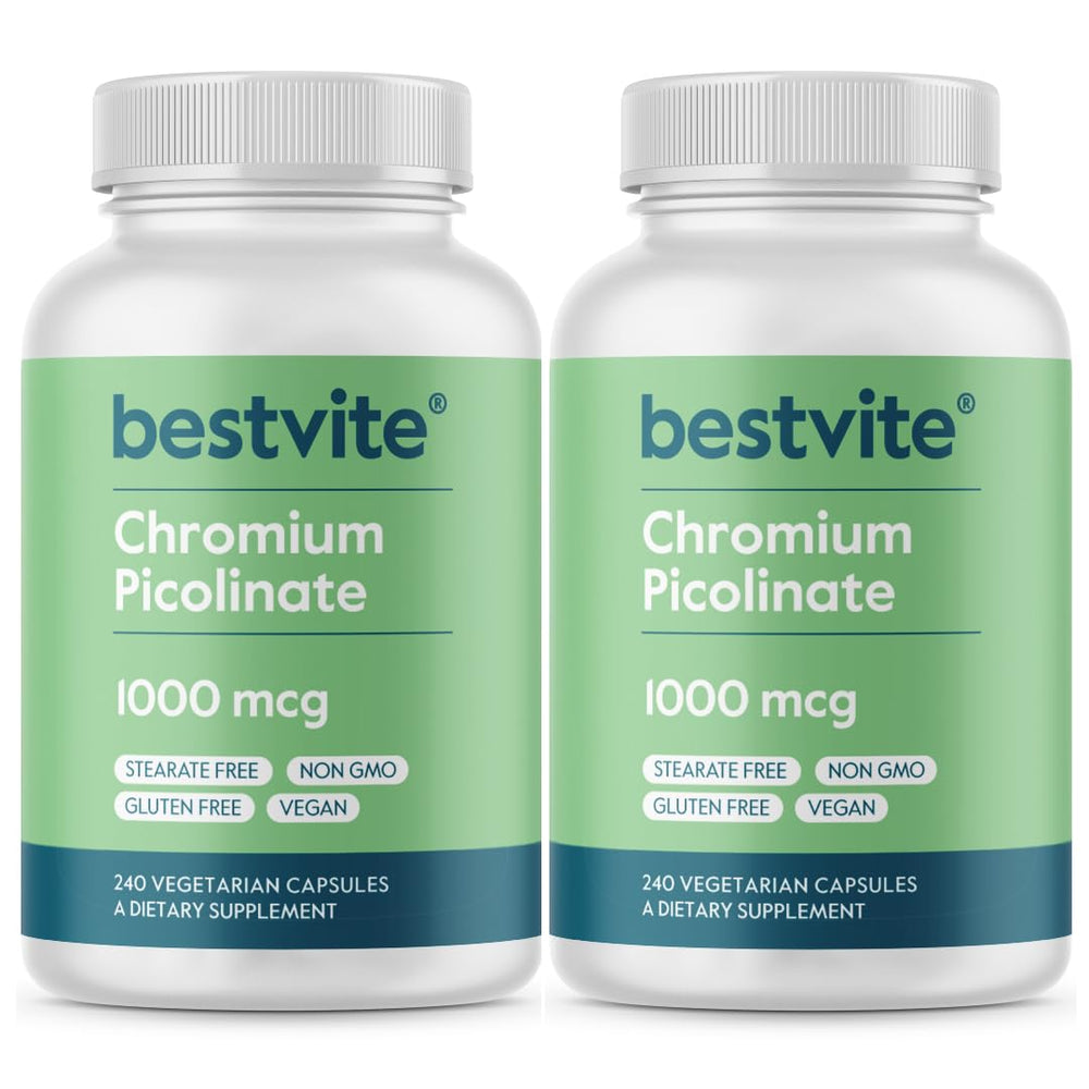 Bestvite Chromium Picolinate bottle front view for daily metabolic support.