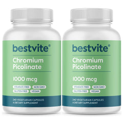 Bestvite Chromium Picolinate bottle front view for daily metabolic support.