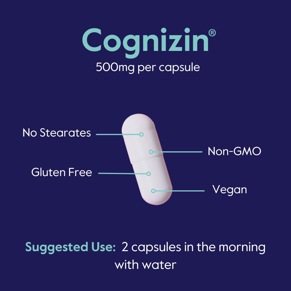 Bestvite Cognizin detalle de etiqueta facilita ver ingredientes y pureza.