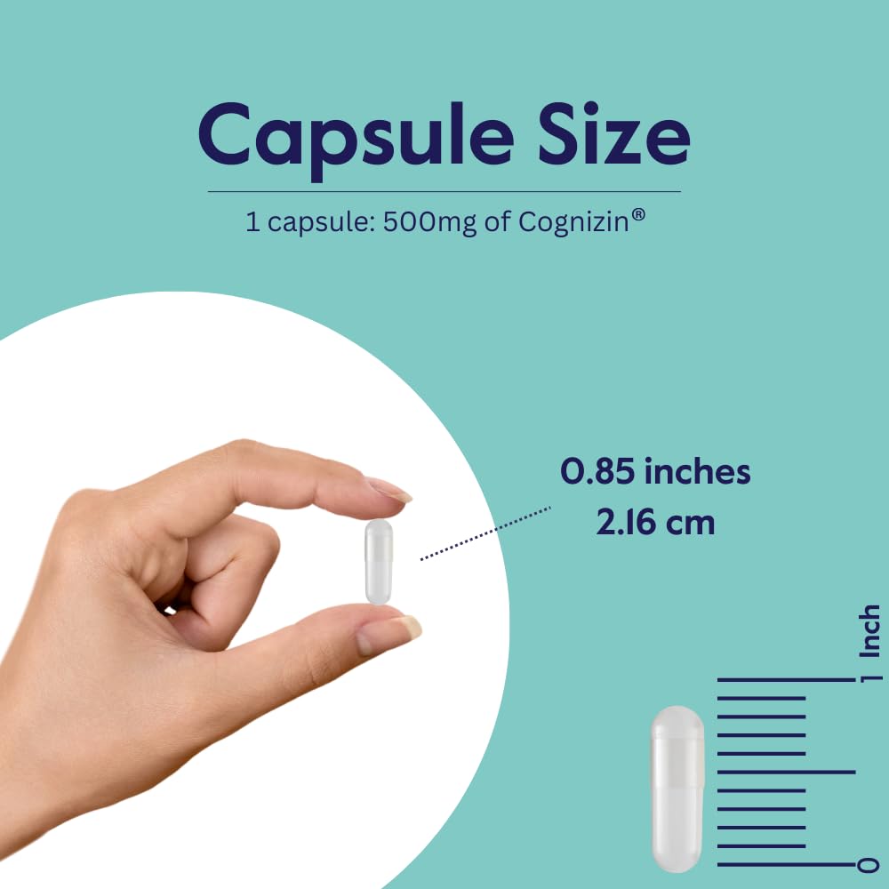 BESTVITE Cognizin label showing 500 mg per capsule and quality standards.