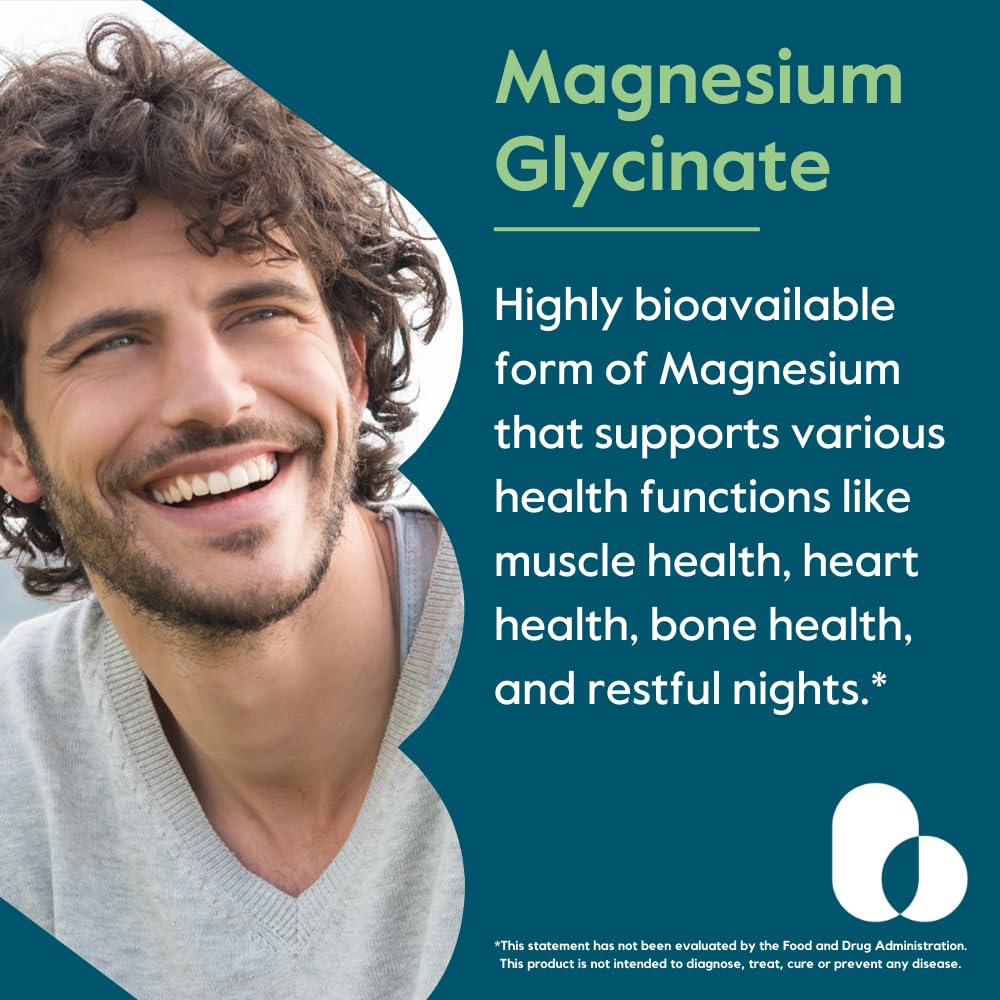 BESTVITE Magnesium Glycinate capsules in bottle highlighting chelated bisglycinate form