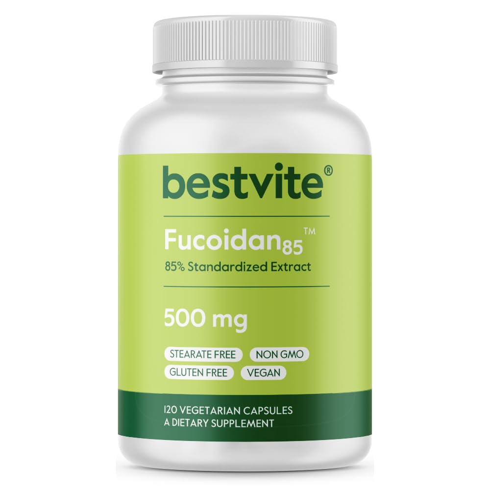 BESTVITE Fucoidan extract bottle with 500mg potency for daily use