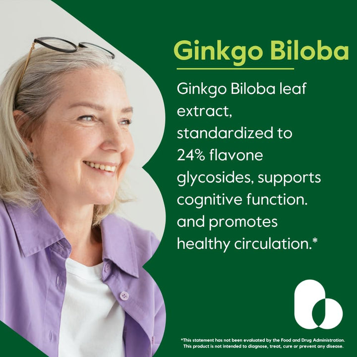 Bestvite Ginkgo Biloba capsules closeup emphasizing consistent 120mg dose