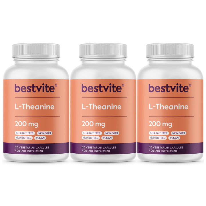 Bestvite L-Theanine 200mg bottle for focused daily use.