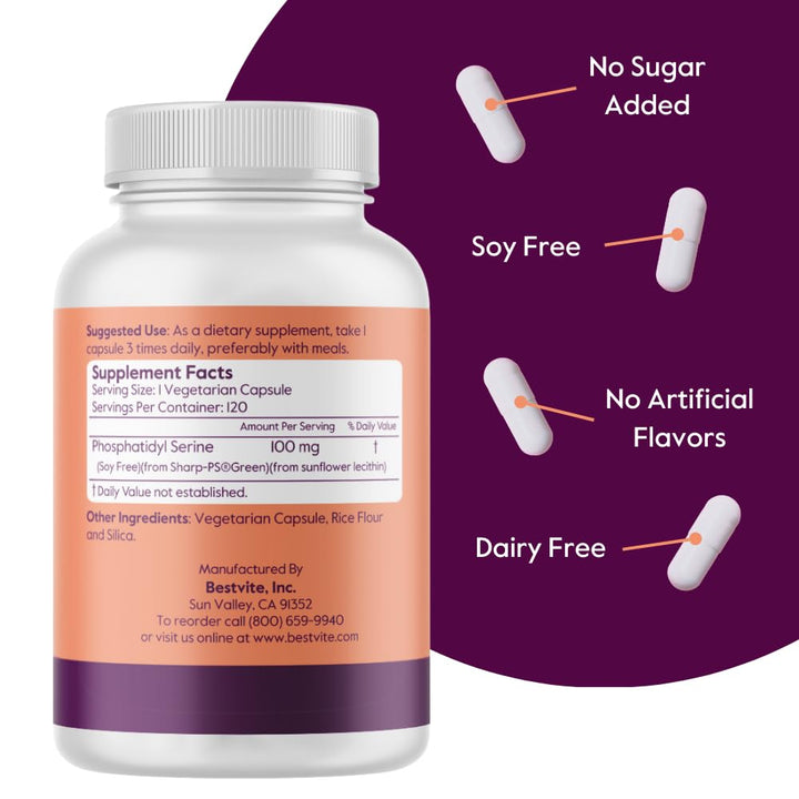 BESTVITE phosphatidylserine vegetarian capsules for vegan use