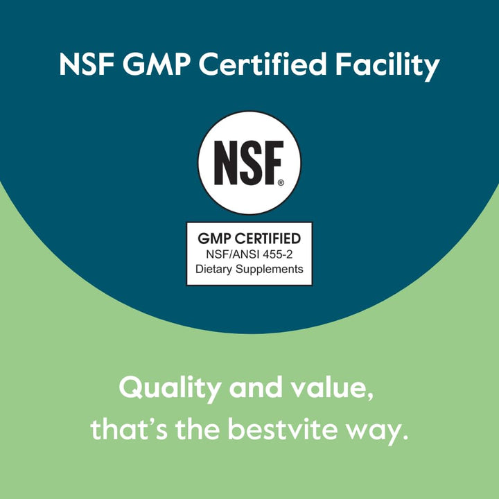 Bestvite Vitamin B-2 GMP certification seal signals safety standards