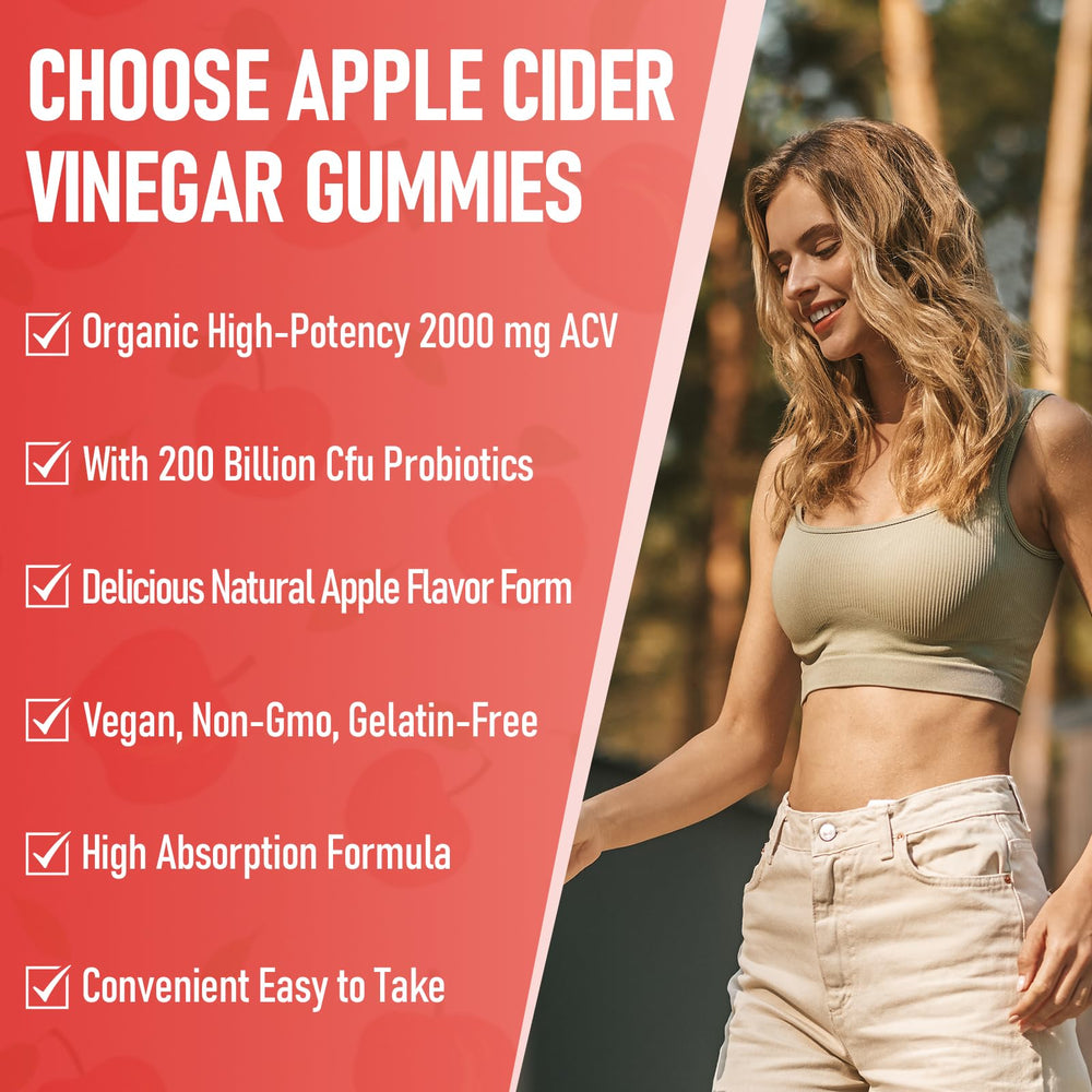Bestwekk ACV Gummies with probiotics label highlighting gut-friendly ingredients.