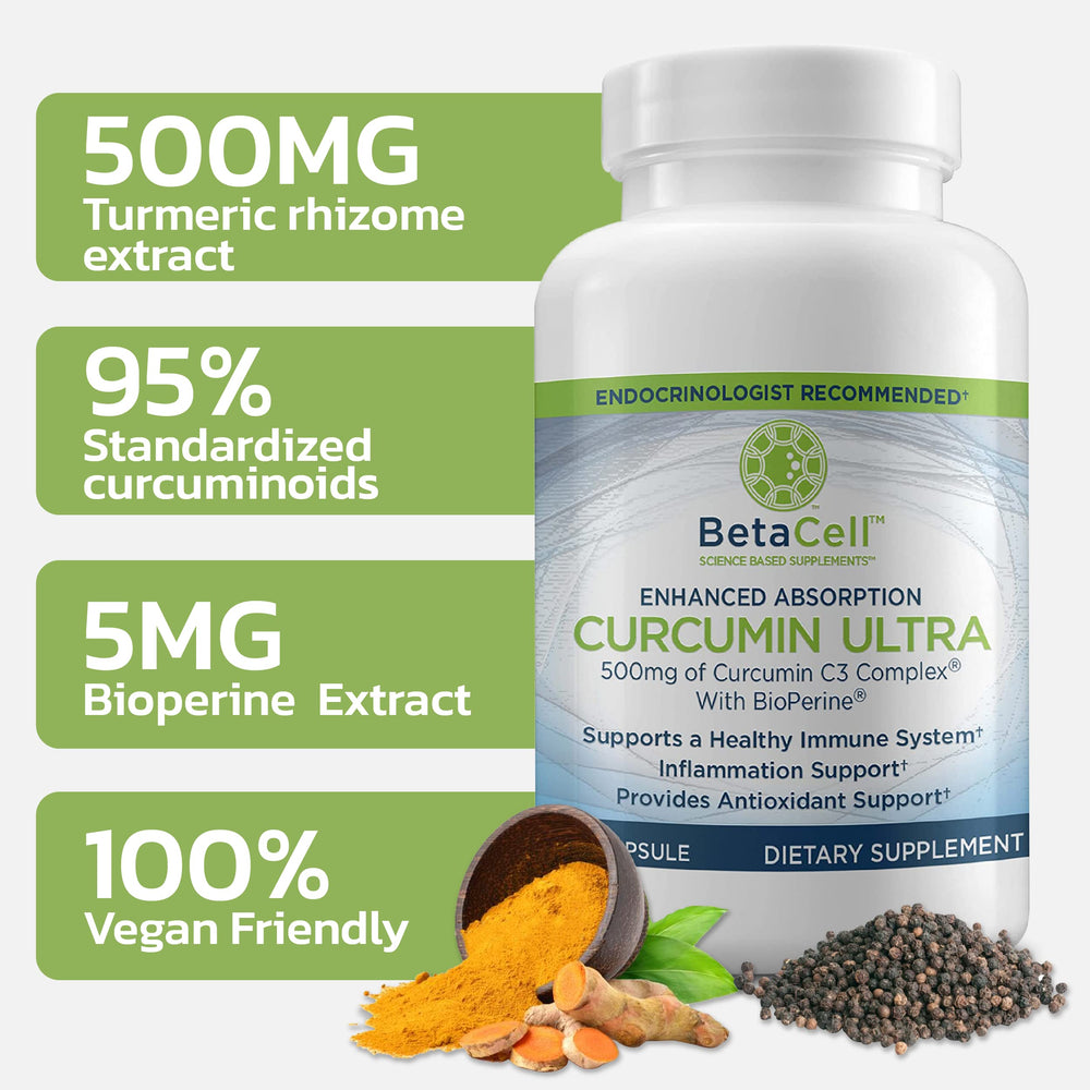 BETACELL Black Pepper Bioperine capsules signaling enhanced absorption potential.