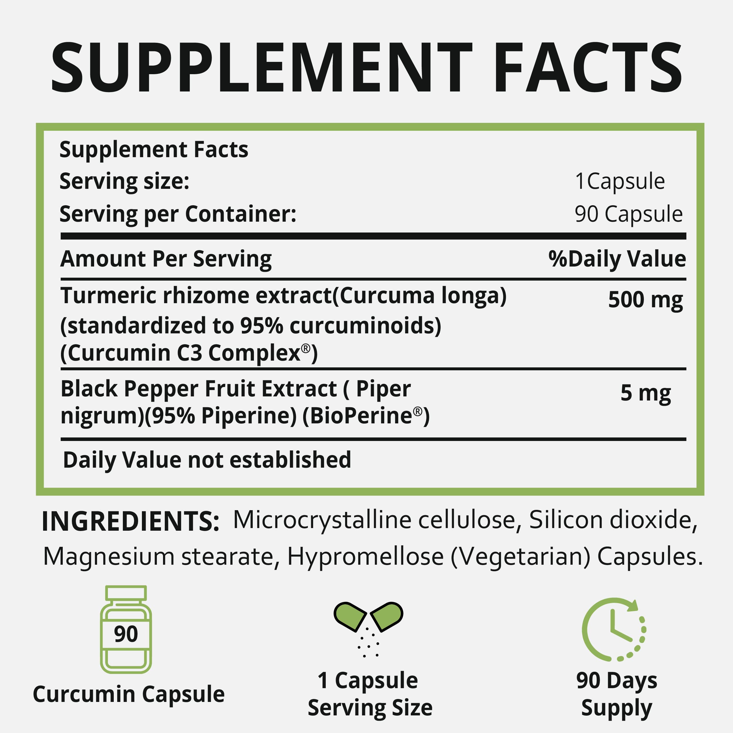 BETACELL Turmeric Curcumin label detail showing organic ingredients and bioavailability notes.