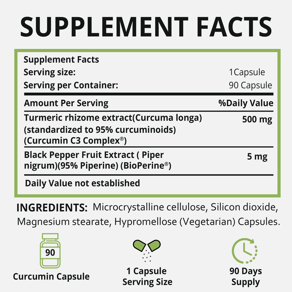 BETACELL Turmeric Curcumin label detail showing organic ingredients and bioavailability notes.
