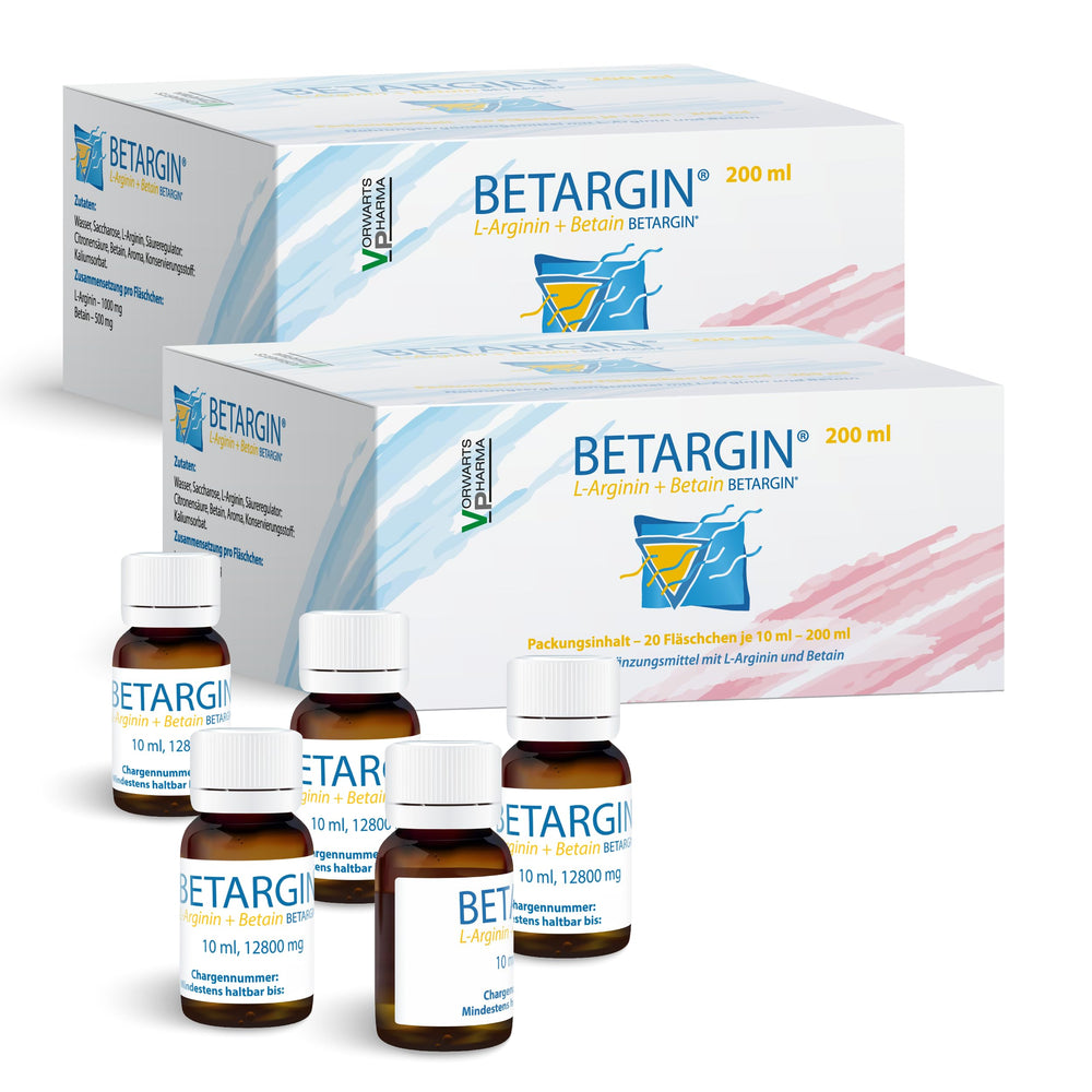 Betargin bottle label highlighting vegan liver support.