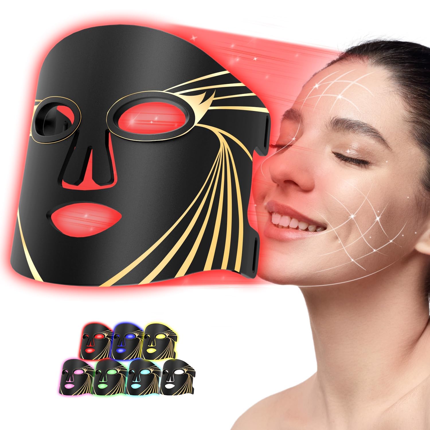 BETNEP LED Therapy Mask front view with soft silicone for home use