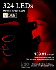 BETNEP LED Therapy Mask side view showing adjustable strap for a secure fit