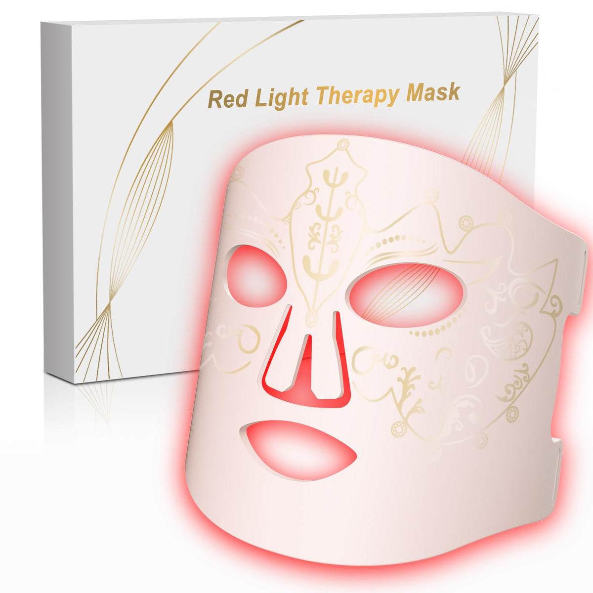 BETNEP red light face mask front view for at-home skincare sessions.