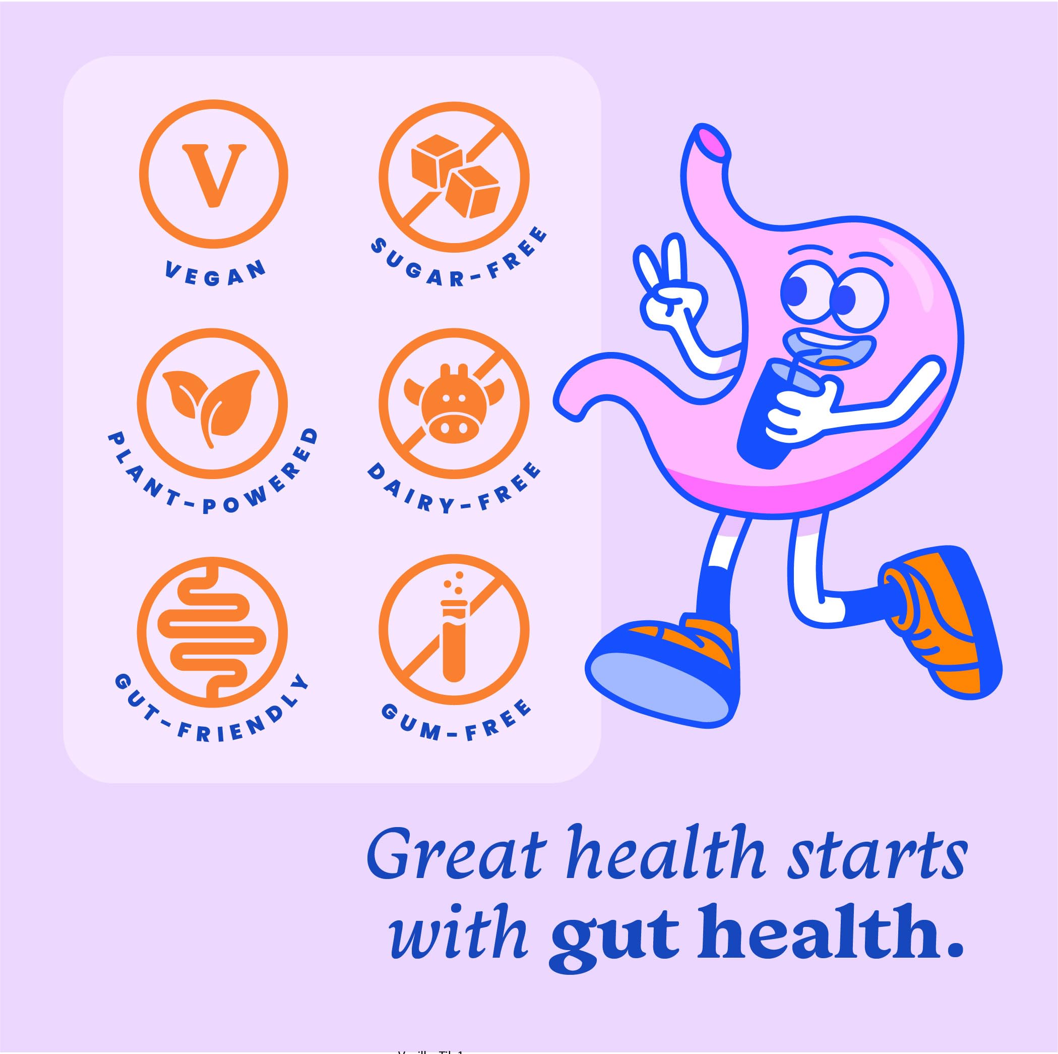 Better Blends gut health ingredients displayed on the protein blend label.