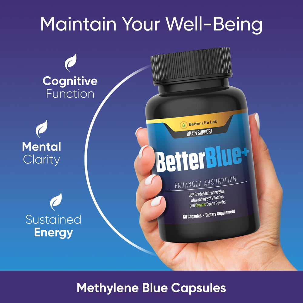 BETTER LIFE LAB Methylene Blue Capsules – Pharmaceutical-Grade 60ct fo ...