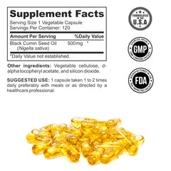 BETTER PLACE ORGANICS Black Seed Oil Capsules pour demonstrating simple daily use.