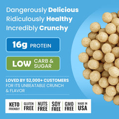 Better Than Good Keto Ranch puffs delivering 16g protein per serving