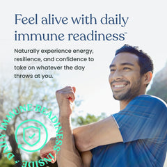 Better Way Health Advanced Immune Readiness ingredients label with beta glucan and vitamins.