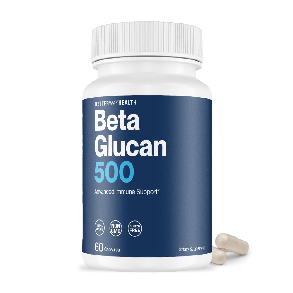 Better Way Health Beta Glucan 500 bottle showing clean packaging for immune support