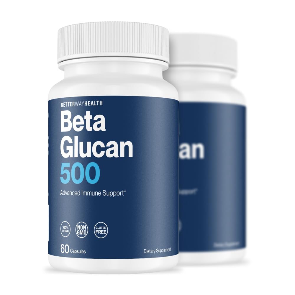 Better Way Health Beta Glucan 500 bottle for daily immune support.